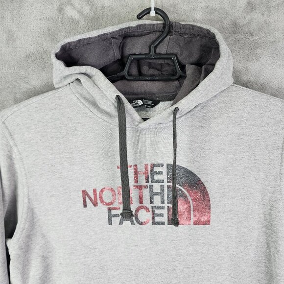 Mens Grey The North Face Hoodie Sweatshirt Drawstring Long Sleeve Size M - Picture 4 of 13